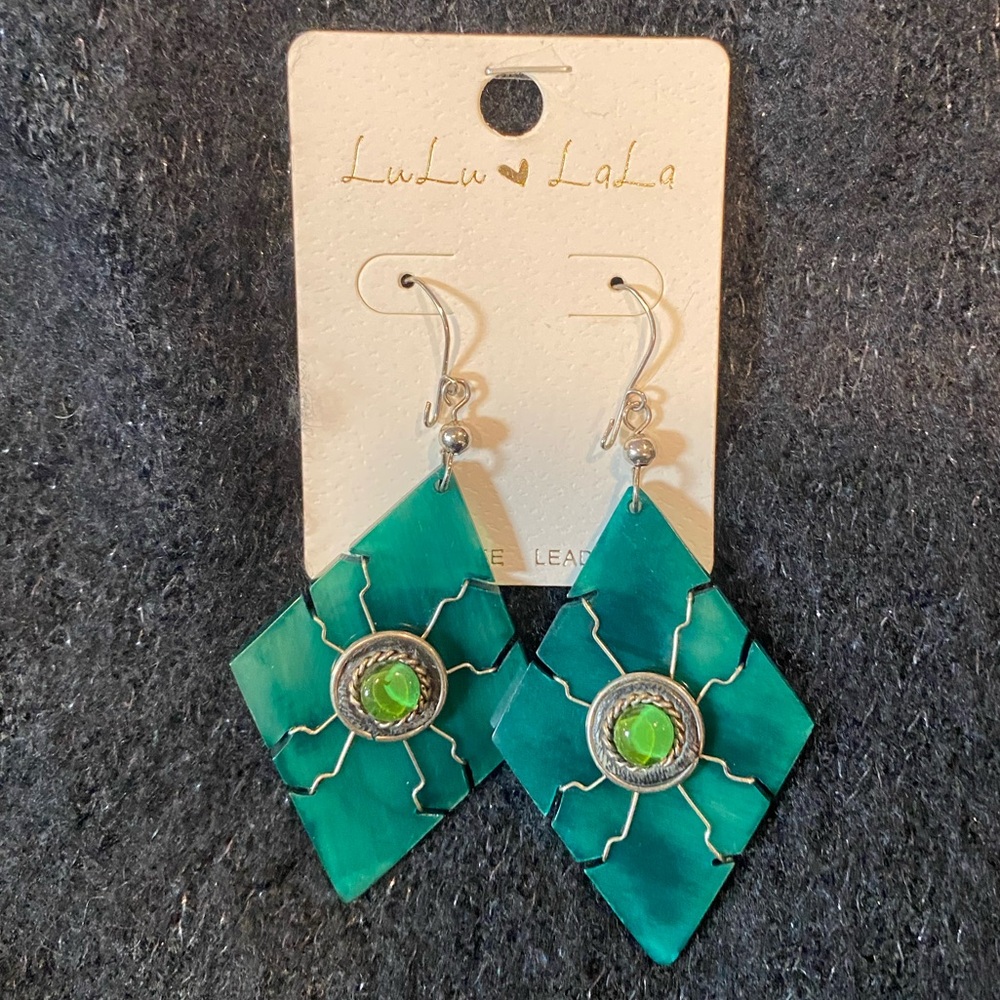 Acrylic and Wire Earrings